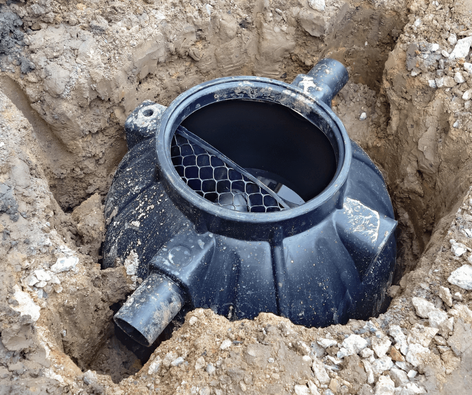 Illustratie of schema van een septic tank met meerdere kamers